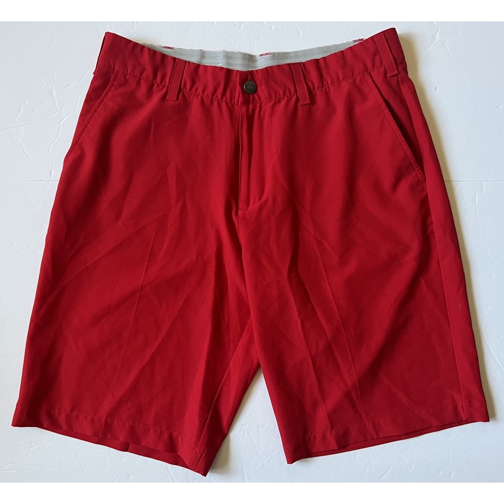 SLIGO WEAR - Men's Red Hot Polyester Stretch Golf Shorts - Size 32x10.5